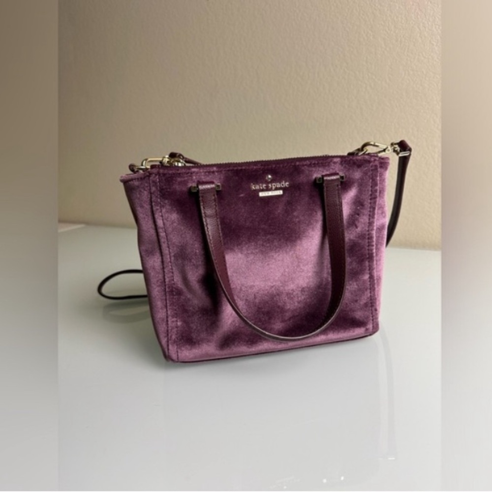 Kate Spade Velvet purple purse